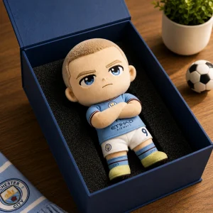 Erling Haaland Buzz Cut Manchester City Chibi Plush Doll 2026