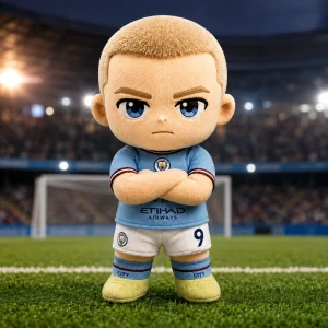Erling Haaland Buzz Cut Manchester City Chibi Plush Doll 2026