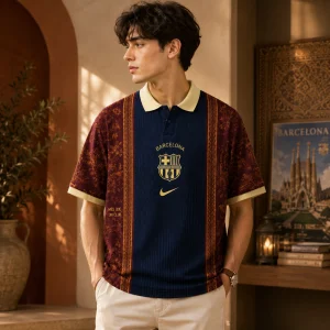 FC Barcelona Nike Heritage Football Polo Shirt