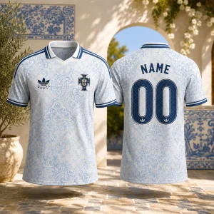 Gucci x adidas Portugal 2026 Azulejo Blue Concept Football Jersey