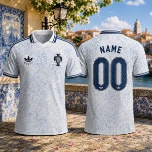 Gucci x adidas Portugal 2026 Azulejo Blue Concept Football Jersey