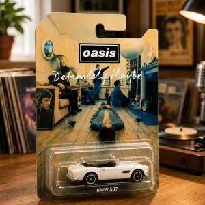 Hot Wheels x Oasis Definitely Maybe BMW 507 White Diecast Car