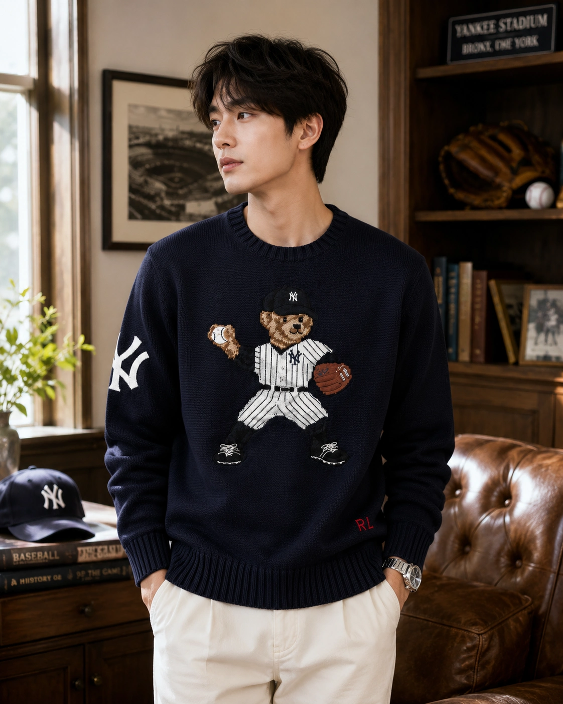Polo Ralph Lauren New York Yankees Polo Bear Sweater Polo Ralph Lauren New York Yankees Polo Bear Sweater – image 3 of 4