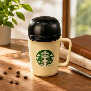Starbucks Cream Baseball Hat Ceramic Coffee Mug 2026