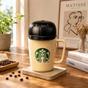 Starbucks Cream Baseball Hat Ceramic Coffee Mug 2026