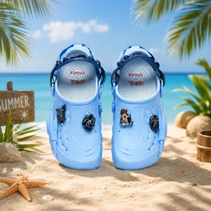 Yu-Gi-Oh! Blue-Eyes White Dragon 2026 Light Blue Clogs Shoes
